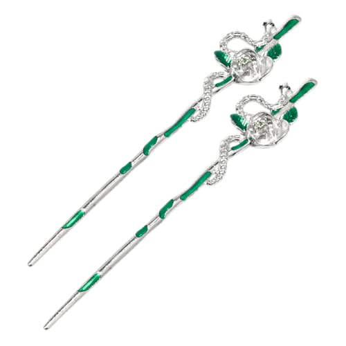 Warmhm 2stücke Langer Haarschmuck Aus Metall Im Chinesischen Stil Haarknotenstäbe Für Frauen Und Mädchen Langlebige Haarspangen Für Hochsteckfrisuren Und Hanfu-outfits Vielseitig von Warmhm