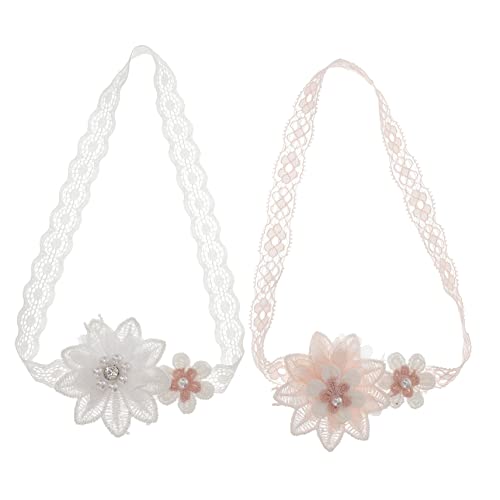 Warmhm 2stücke Blumen Haarband Für Mädchen Schneeflocken-blume Elastische Kopfbedeckung Für Neugeborene Hautfreundliche Fotogene Accessoires Für Junge Mädchen Für Partys Und Besondere Anl von Warmhm