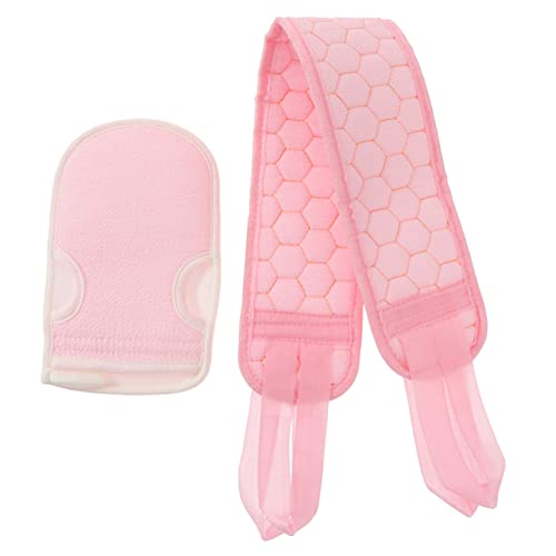 Warmhm 2stücke Dusch Rückenschrubber Peeling-gurt Bademassagebürste Badezimmerzubehör Badetuch Duschhandschuhe Komfortables Material Hautfreundlich von Warmhm