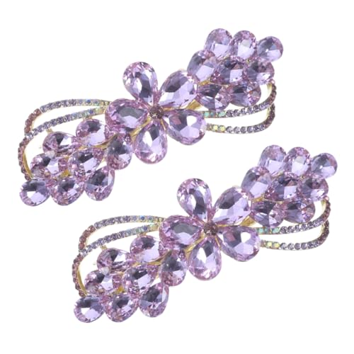 Warmhm 2stücke Haarschmuck Blumenkrallenklammern Mit Strasssteinen Für Frauen Mädchen Haarekore Dekorative Haarspangen Für Hochzeit Und Feiern von Warmhm