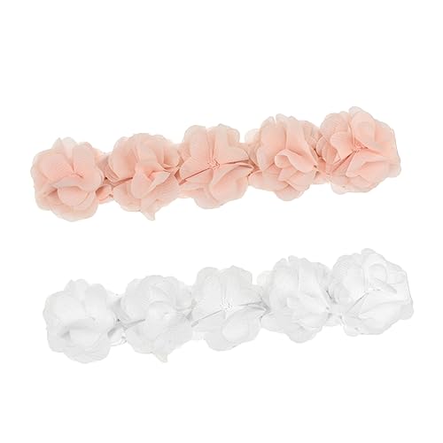 Warmhm 2stücke Junge Mädchen Stirnband Haarband Blumenmädchen Stirnband Kopfschmuck Kopftuch Für Kleinkinder Mädchen Kopfbedeckung Haarschmuck Weiß Rosa von Warmhm