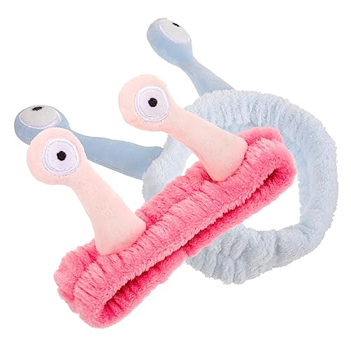 Warmhm 2stücke Kreative Schnecken-haarbänder Für Make-up Und Gesichtswäsche Bequem Rutschfest Und Für Und Tägliche Pflege Blau von Warmhm