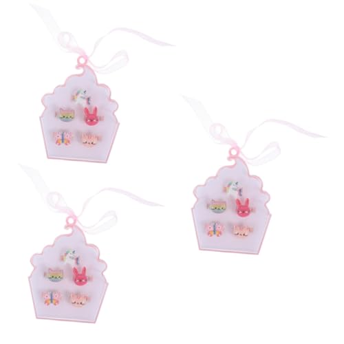Warmhm 3 Boxen Katzenförmige Ringe aus Kunststoff Einstellbare Finger Ringe für Süßes Kostümschmuck für Kleinkinder und Vorschulkinder Aufführungen von Warmhm
