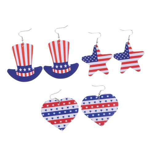 Warmhm 3 Paare Einzigartige Ohrstecker Damen Ohrschmuck Komfortabel Vielseitig für Mutter Tochter Freundin von Warmhm