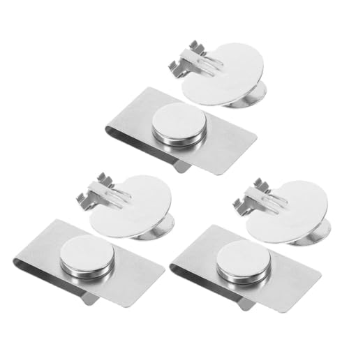 Warmhm 3paare Magnetische Krawattenhalter Aus Edelstahl Unsichtbare Krawattenklammern Für Herren Flache Business-krawattenklammer Kleiderklammer Krawattenzubehör von Warmhm