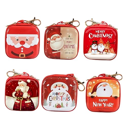 Warmhm Portemonnaie 3 Reisegeschenke Mini-Münzbeutel Strumpffüller Leckereien Weihnachts-Süßigkeitsbeutel -Wechselgeldbeutel Reißverschluss-Dekorationen von Warmhm
