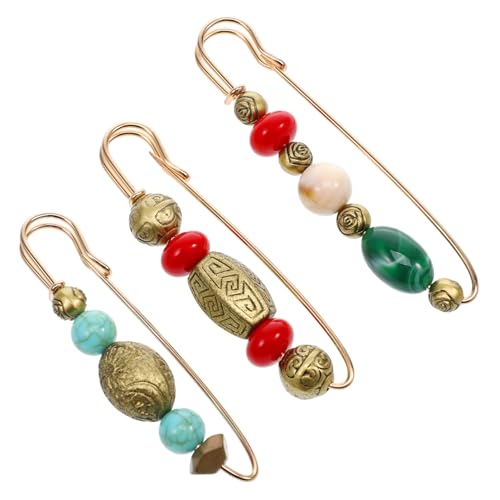 Warmhm 3 Stück Damen Vintage Broschen Große Anstecknadeln aus Legierung Kreative Retro Corsage Pins für Strickjacke Pullover Rucksack Vielseitiger Schmuck für Weihnachten und Geburtstag von Warmhm