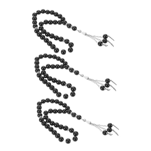Warmhm 3 Stück Islamisches Gebetskette Handgefertigtes Perlenarmband für Männer und Frauen Leichtes Tragbares Tesbih Gebetsperlen Schmuck für Religiöse Zeremonien und Meditation von Warmhm