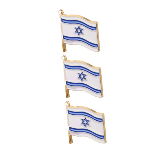 Warmhm 3 Stück Israel Flag Lapel Pin Teiliges Party Anstecknadeln für Männer Dekorative Hut und Kleidungsschmuck mit Langlebigem Legierungsabzeichen Einzigartiges Design für Besondere von Warmhm