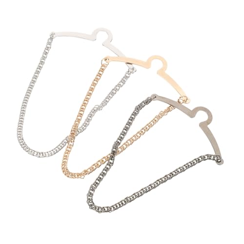 Warmhm 3 Stück Krawattenketten aus Kupfer U-förmige Kragenclips Kratzfeste Herren-krawattenzubehör für Business Hochzeit und Formelle Anlässe von Warmhm