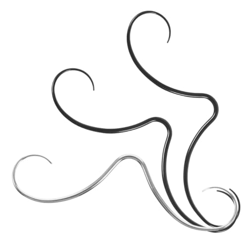 Warmhm 3 Stück Nasenpiercing Septum Ringe Kleine Robuste Nasenringe für Damen Modisches Piercing Schmuck Silber und Schwarz Langlebig und Hautfreundlich von Warmhm