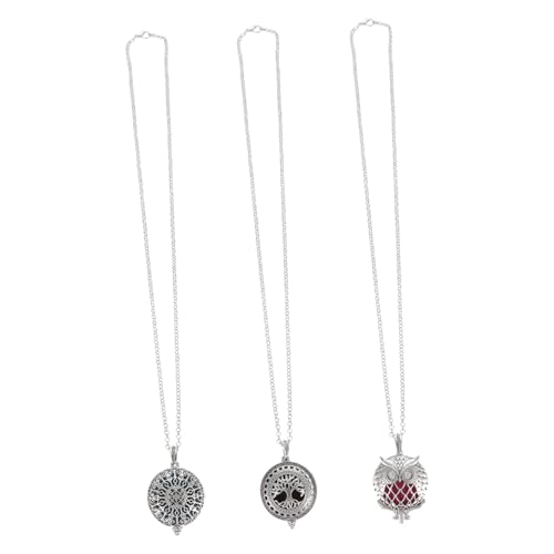 Warmhm 3 Stück Teiliges Aromatherapie Halskette mit Ätherischem Öl Diffuser Anhänger Modische Duftkette für Damen Mini Duftträger für Besondere Anlässe Eleganter Aromatherapie Schmuck Warmhm 3 Stück Teiliges Aromatherapie Halskette mit Ätherischem Öl Diffuser Anhänger Modische Duftkette für Damen Mini Duftträger für Besondere Anlässe Eleganter Aromatherapie Schmuck von Warmhm