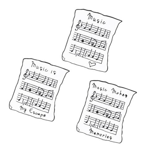 Warmhm 3 Stück Teiliges Emaille Broschennadeln Cartoon Musiknoten Design Legierung Anstecknadeln Modische Broschen für Damen Schmuck für Alltag und Vielseitige Kleidung von Warmhm