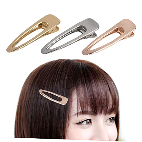 Warmhm 3 Stück Teiliges Geometrische Haarklammern Legiertem Hohl Gestaltet Stabile Entenschnabel Clips für Frauen und Mädchen Gold Silber und Roségold Eleganter Haarschmuck für von Warmhm