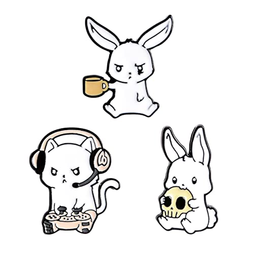 Warmhm 3 Stück Teiliges Set Cartoon Broschen Kreative Tier Anstecker Legierung für Kleidung für Hochzeiten Partys Cosplay und Täglichen Gebrauch von Warmhm