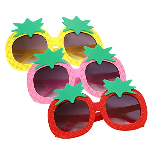 Warmhm 3 Stück Teiliges Sonnenbrillen Cartoon Ananas Leichte Dekorative Brillen für Jungen und Mädchen Partyaccessoire Bpa Frei Robust und Stylisch von Warmhm