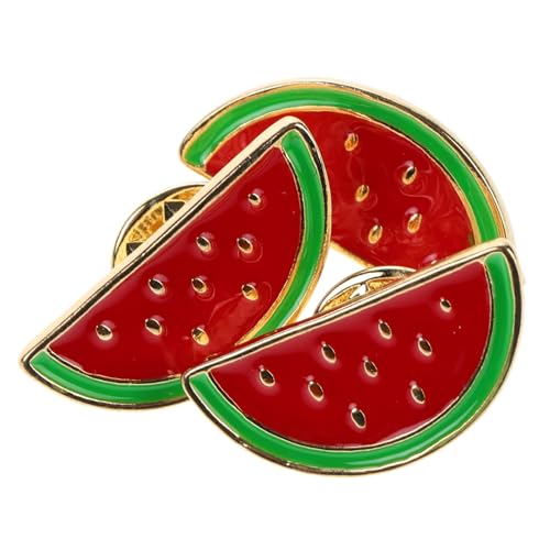Warmhm 3 Stück Wassermelonen Broschen Langlebiger Niedliche Cartoon Anstecknadeln als Pins für Jacken Kleider und Hüte Farbenfrohe Frucht Accessoires für Alltag und Party von Warmhm