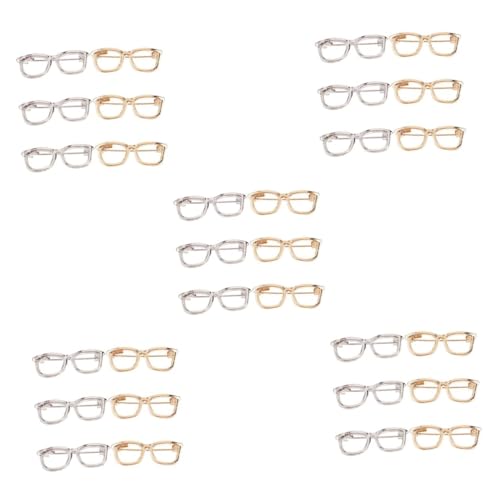 Warmhm 30 Stck Teiliges Kreative Broschen Gold und Silber Brillen Form Anstecknadeln für Kleidung Vielseitige Pins für Damen Langlebig und Rostfrei als und Accessoire von Warmhm