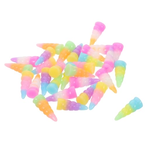 Warmhm 30 Stück Teiliges Einhorn Horn Bastelset für Resin Haarklammern und Stirnbänder DIY Einhorn Zubehör für Mädchen Vielseitige Party und Karnevalsdekoration Kinderfreundlich zum von Warmhm