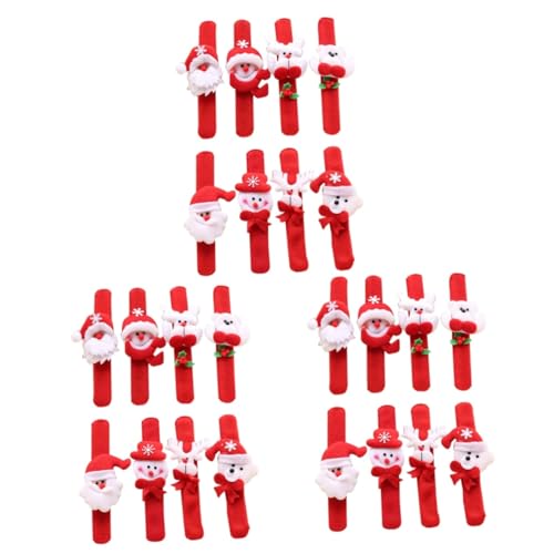 Warmhm 36 Stk Weihnachtsmann-Armband weihnachtsparty accessoires weihnachtsmann kostüm dekoration weihnachten uhrenarmbänder Weihnachtsarmband Geweih Pat-Ring Lieferungen Kind rot von Warmhm