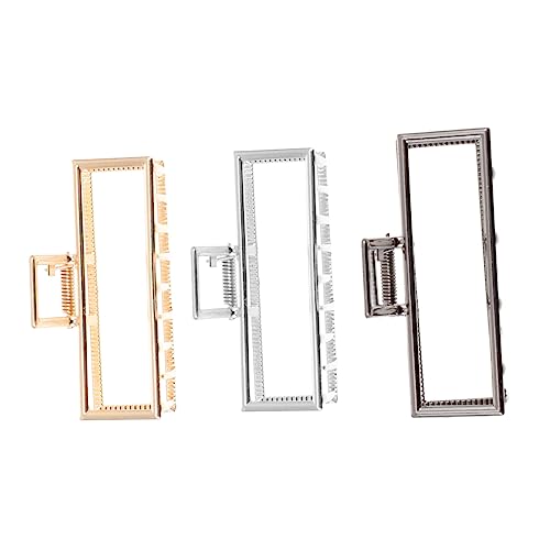 Warmhm 3Stücke Große Haarklammern Rutschfeste Haarklauen für Damen Metall Haarspangen für Dünnes Dickes Haar Haarstyling Zubehör von Warmhm