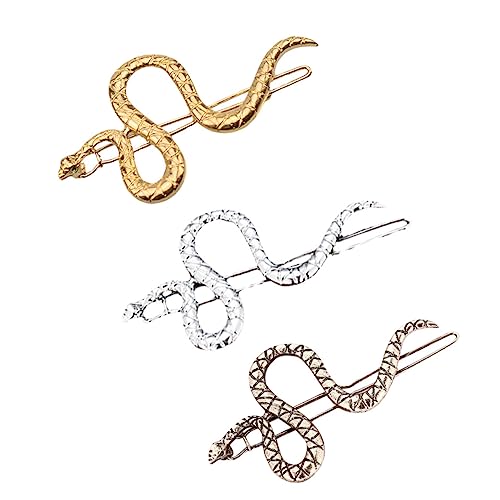 Warmhm 3stücke Teiliges Snake Shaped Haarklammer Für Frauen Kreative Haarschmuck Accessoires Gold Silber Und Antik-gold Haarclips Für Looks von Warmhm