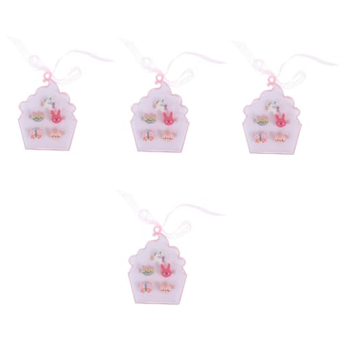 Warmhm 4 Boxen Ringe aus Kunststoff Einstellbare Ringe für Dress Up und Rollenspiele Süßes für Kleinkinder für Geburtstagsfeiern und Festliche Anlässe von Warmhm