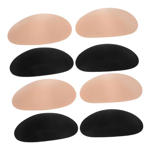 Warmhm 4 Paare Atmungsaktive Schulterpolster Damen Herren Weichem Schwamm Rutsch Selbstklebend Unsichtbar für Anzüge Blazer Rechteckige Form zur Natürlichen Schulterkonturierung von Warmhm