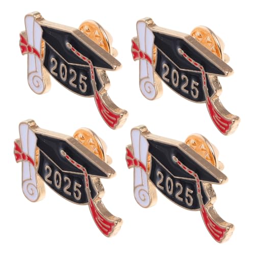 Warmhm 4 STÜCKE Doktorhut Broschen Robustem Dekorative Abschlussmützen Anstecknadeln für Kleidung Hüte und Taschen Besonderes zur Abschlussfeier von Warmhm