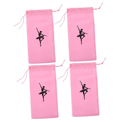 Warmhm 4 Stück Ballettschuh-Organizer mit Kordelzug Atmungsaktive Strapazierfähige Tanzschuhtaschen für Mädchen und Frauen Praktische Aufbewahrung Reisebeutel für Ballett Spitzenschuhe von Warmhm
