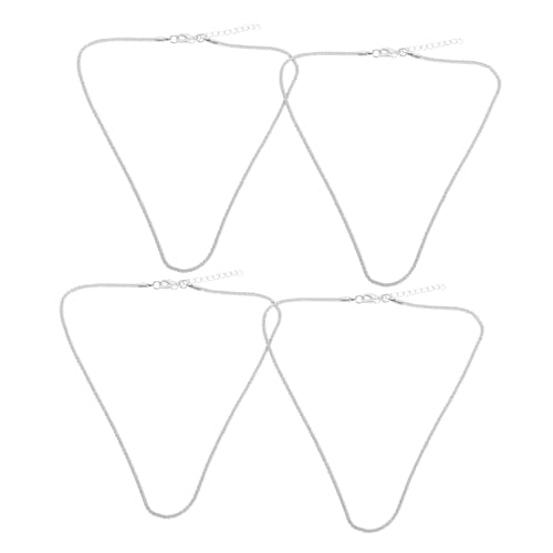 Warmhm 4 Stück Glänzende Schlüsselbein Ketten Dünne Metallhalsketten Langlebiger Minimalistischer Glitzer Schmuck Leichter Damen Party Accessoire Vielseitig zu Casual und Festlichen von Warmhm
