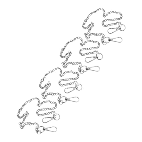 Warmhm 4 Stück Metall Hosenkette für Geldbörse Robuste Jeanskette mit Karabiner für Hip Hop Punk und Bühnenauftritte Unisex Design und Langlebig von Warmhm