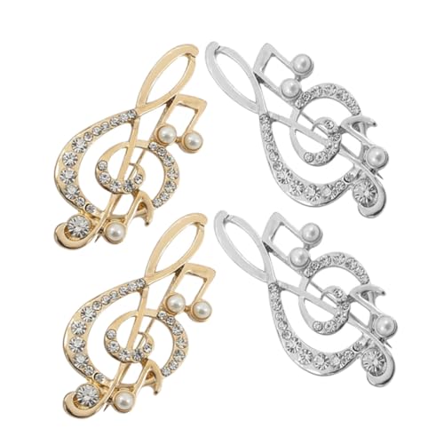 Warmhm 4 Stück Musikalische Noten Broschen mit Strass Stilvolle Schmuck Anstecker für Hochzeitsanzug Vielseitige Accessoires für Anzug Schal Pullover Jacke Tasche Damen und Herren Warmhm 4 Stück Musikalische Noten Broschen mit Strass Stilvolle Schmuck Anstecker für Hochzeitsanzug Vielseitige Accessoires für Anzug Schal Pullover Jacke Tasche Damen und Herren von Warmhm