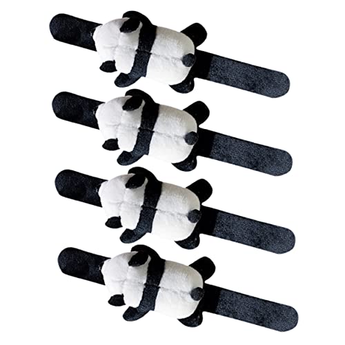 Warmhm 4 Stück Pandabär Plüsch Armbänder für Lustige Slap Armbänder mit Niedlichem Design für Partys Mitgebsel und Belohnungen der Schule von Warmhm