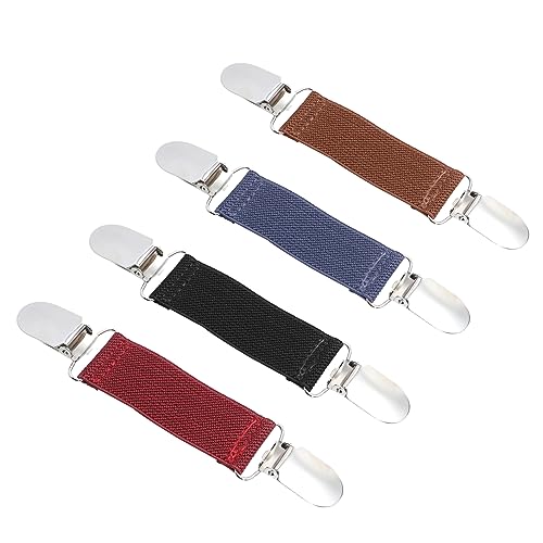 Warmhm 4 Stück Pullover Clips Langlebigem Legierungsmaterial Praktische Anstecknadeln für Kleidung für Strickjacken Schals und Kleider Schwarz Weinrot und Braun von Warmhm