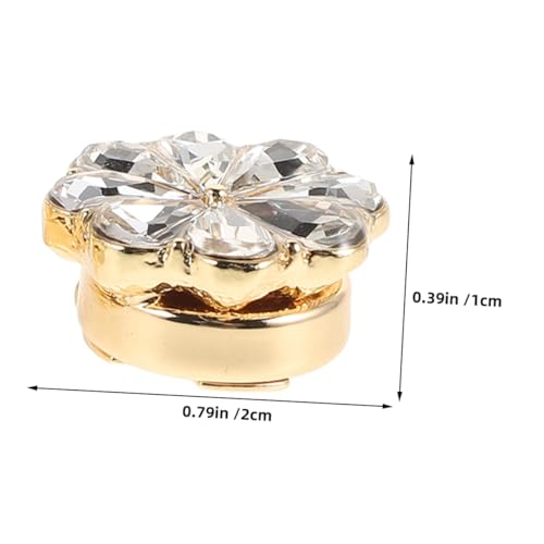 Warmhm 4 Stück Teiliges Blüten Manschettenknöpfe für Damen mit Funkelnden Strasssteinen Dekorative Knopfüberzüge für Hemdärmel Schmuck Accessoires zur DIY Kleidungsverschönerung von Warmhm