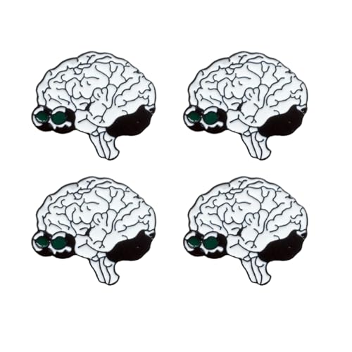 Warmhm 4 Stück Teiliges Cartoon Brustpin Menschliches Form Brosche Niedliche Legierung Anstecknadel für Kleidung Accessoire für Freunde und Besondere Anlässe von Warmhm