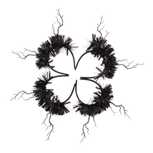 Warmhm 4 Stück Teiliges Halloween Haarreif Gothischer Stil Dekoratives Stirnband mit Simulierten Toten Leichter Bequemer Kopfschmuck für Halloween Totentag Cosplay und Festivitäten von Warmhm