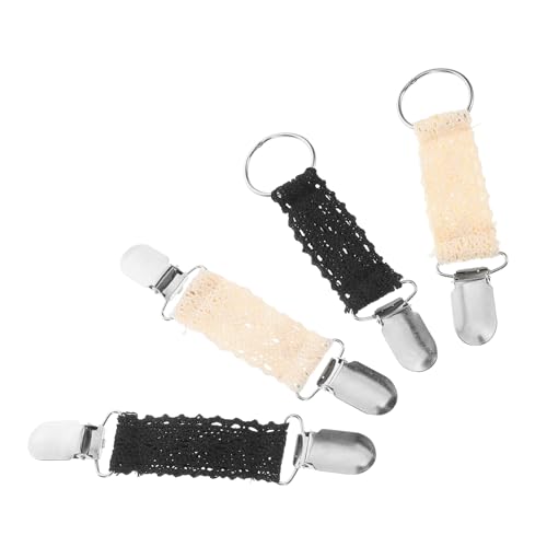 Warmhm 4 Stück Teiliges Hut und Pullover Clip Strapazierfähigem Baumwollfaden und Elastischer Reise Halter für Hüte Schals Taschen Vielseitig Einsetzbar Modisch und Praktisch für Damen von Warmhm