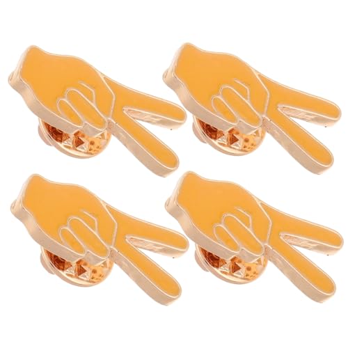 Warmhm 4 Stück Teiliges Kreative Handgeste Broschen Pins für Damen mit Künstlerischem Design Anstecknadeln zur Dekoration von Pullovern Schals und Krägen Einzigartige Schmuckidee von Warmhm