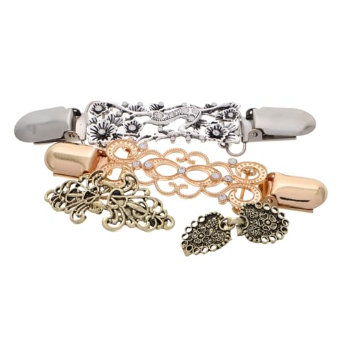 Warmhm 4 Stück Vintage Pullover Clips Praktische Broschen für Damen Retro Cardigan und Schal Clips Vielseitige Modeaccessoires für Warmhm 4 Stück Vintage Pullover Clips Praktische Broschen für Damen Retro Cardigan und Schal Clips Vielseitige Modeaccessoires für von Warmhm