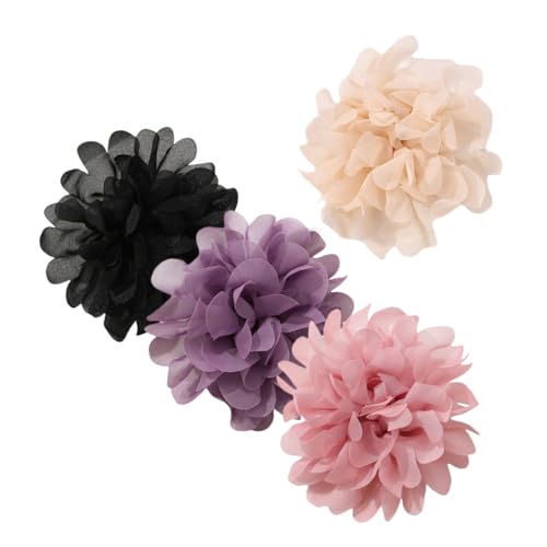 Warmhm 4 Stücke Teiliges Stoffblumen-Broschen mit Realistischer Blumenoptik Leichtes Hautfreundliches Material Eleganter Retro-Look für Damen Hochzeitsfeier Kleid Schal Hut Kleidung von Warmhm