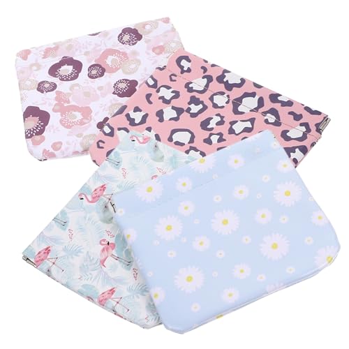 Warmhm 4stücke Kosmetik Organizer Tasche Mit Magnetverschluss Make-up-Tasche Für Damen Kleine Lippenstiftetui Ohne Reißverschluss Tragbar Für Handtasche Mit Spiegel Für Make-up von Warmhm