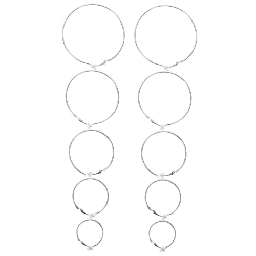 Warmhm 5 Paar Übertriebene Ohrringe: Große Runde Creolen Für Damen – Creolen Metall – Hohler Kreis-ohrhänger-schmuck Für Partys Und Veranstaltungen von Warmhm