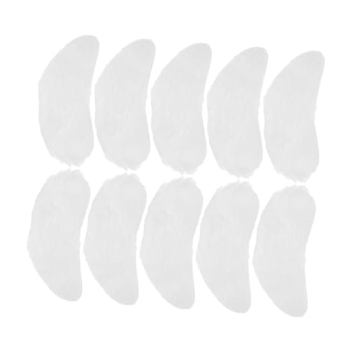 Warmhm 5 Paare Santa Claus Augenbrauen Selbstklebend Weiße Falsche Augenbrauen für Weihnachtskostüme Accessoires für Halloween und Festtagsfeiern Komfortabel und Einfach Anzubringen von Warmhm