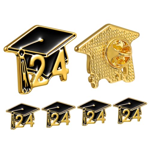 Warmhm 5 Stück Abschluss Broschen Metall Doktorhut Anstecknadeln für Kleidung Anzug Uniform Langlebig Modisch Vielseitig Einsetzbar Geschenkidee Abschluss von Warmhm