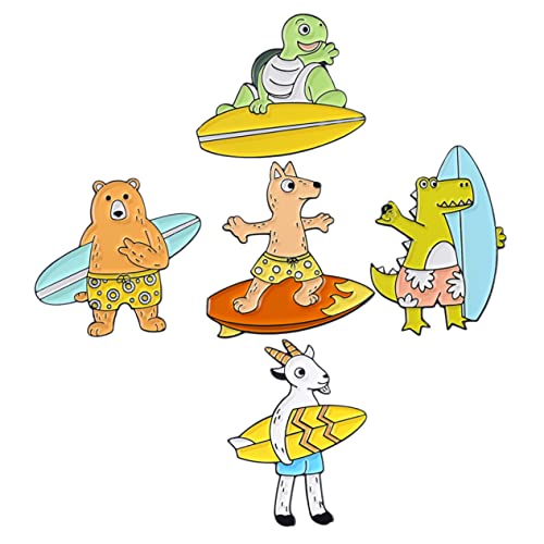 Warmhm 5 Stück Cartoon Tier Broschen Lustige Anstecknadeln für Kleidung Jacken Hüte Vielseitige Dekoration für Partys und von Warmhm