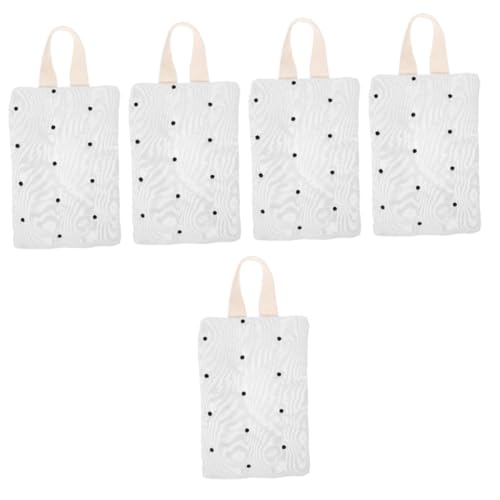 Warmhm 5 Stück Reisetasche für Feuchttücher wischen Handtuch Spender wiederverwendbar Tasche tragbar Spenderbeutel für Wischtücher Behälterbeutel für Feuchttücher Baumwolle Beige von Warmhm