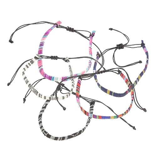 Warmhm 5 Stück Teiliges Boho Armband für Herren und Damen Handgefertigte Gewebte Strandarmbänder mit Einzigartigen Designs für Sommer Style und Entspannte Looks von Warmhm