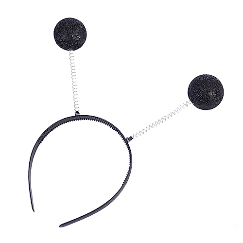 Warmhm 5 Stück Teiliges Haarband mit Schwarzen Schaumstoffkugeln Flexibler Kopfschmuck für Erwachsene und Kreatives Party Accessoire für Karneval Weihnachten und Cosplay Langlebiges von Warmhm